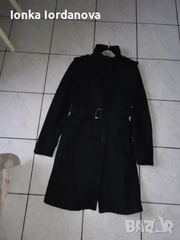 Черно палто от фин кашмир, размер М, снимка 3 - Палта, манта - 48152296