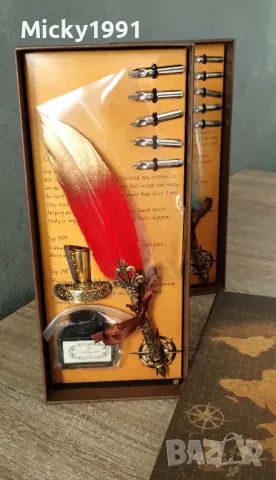 Луксозен калиграфски комплект с перо, снимка 2 - Арт сувенири - 49222995