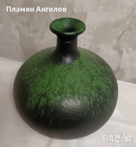 Винтидж керамична ваза - стил West Germany/Fat Lava - 70те години , снимка 4 - Вази - 54034970