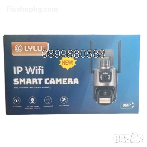 Безжична двойна WiFi управляема Ultra HD камера с нощно виждане 8 х ZOOM и аларма, снимка 5 - HD камери - 51541942