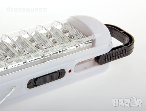 608 Аварийна акумолаторна лампа с 60 LED диода с дистанционно управление, снимка 2 - Настолни лампи - 30908865