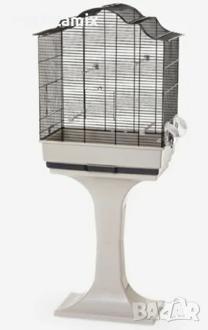 Клетка за птици София 2 със стойка черно и пясъчно - 56 / 33 / 132см