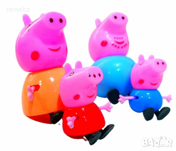 Фигурки Peppa Pig, Пластмасови, Комплект 6 броя, снимка 2 - Фигурки - 38578450