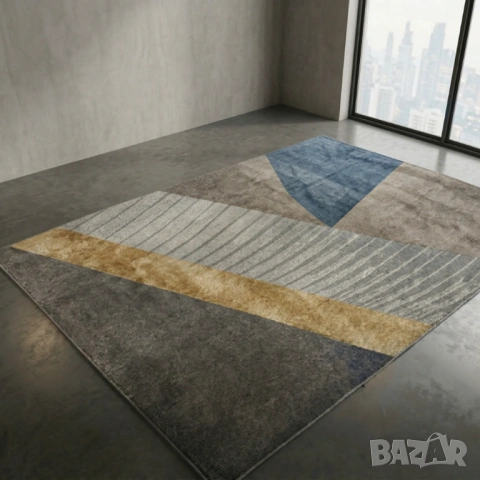 Модерен килим за хол 120х160см - Абстрактни дизайни и 3D ефект, Противоплъзгащ, снимка 10 - Килими - 53884255