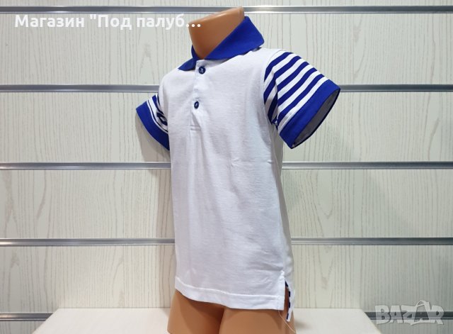 Нова детска спортно-елегантна блуза в бяло с яка от 1 годинка до 8 години, снимка 3 - Детски ризи - 30326210