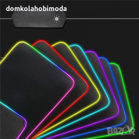 Подложка за клавиатура RGB LED, 7 цвята, 4 програми.80х30х0.3 cm, Кабел около185 см, снимка 6 - Клавиатури и мишки - 36557934