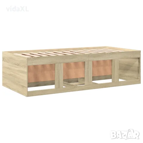 vidaXL Дневно легло с чекмеджета, без матрак, сонома дъб, 100x200 см, снимка 6 - Спални и легла - 56146861