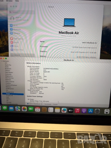 Apple MacBook Air Retina 13 2018, снимка 4 - Лаптопи за дома - 52507635