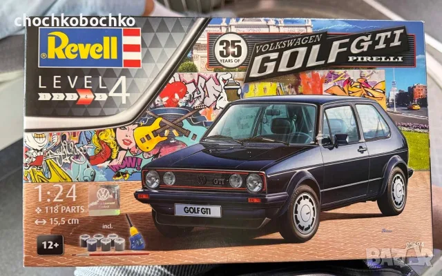 Revell Сглобяем  модел конструктор на автомобил - VW Golf 1 GTI мащаб 1/24