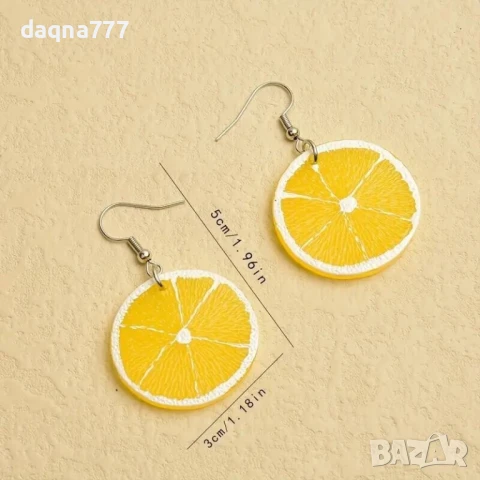 Интересни обеци лимони ново!, снимка 5 - Обеци - 51079138