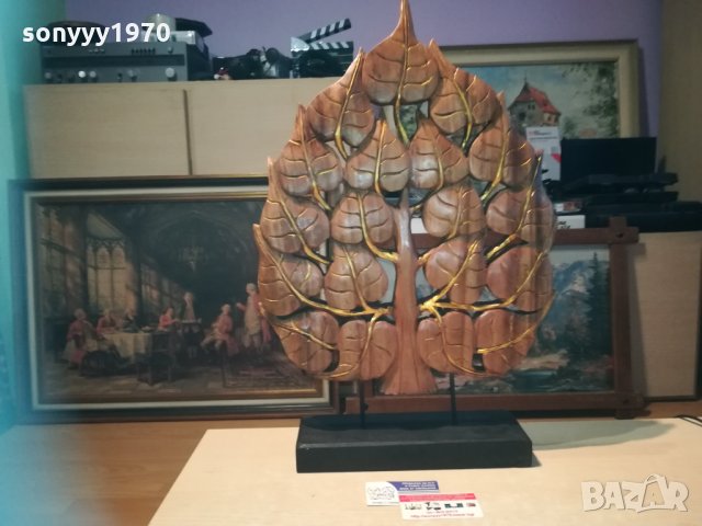 ДЪРВО с листа - фигура дърворезба 0411201039, снимка 5 - Колекции - 30667869
