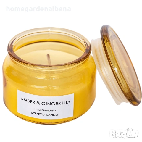 Ароматна свещ натурален восък етерични масла – стъклен буркан, 4 аромата, снимка 4 - Декорация за дома - 54073427