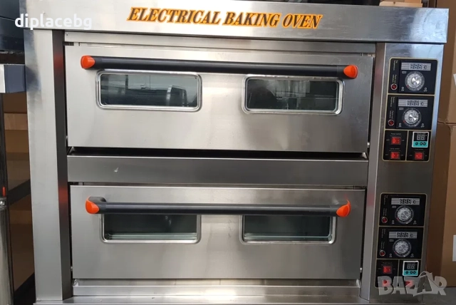 Фурна професионална За Закуски Пици и Готвене на две нива за 4 тави, снимка 2 - Обзавеждане на кухня - 51688057