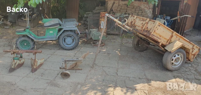 Триколка Беларус с инвентар плуг, фреза, браздир и ремарке , снимка 2 - Селскостопанска техника - 51186021