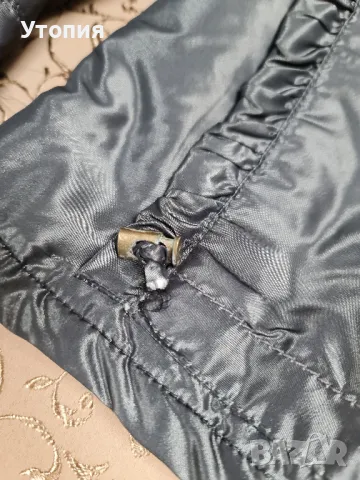 Зимно яке с кожена яка и ръкави, снимка 2 - Якета - 47668298