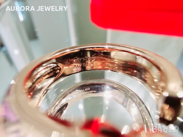 CARTIER Panthere de Cartier Rose Gold Black Дамски Пръстен, снимка 8 - Пръстени - 52821406