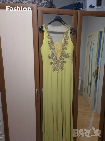 официална рокля цвят светлозелено номер 42, снимка 2 - Рокли - 53119291
