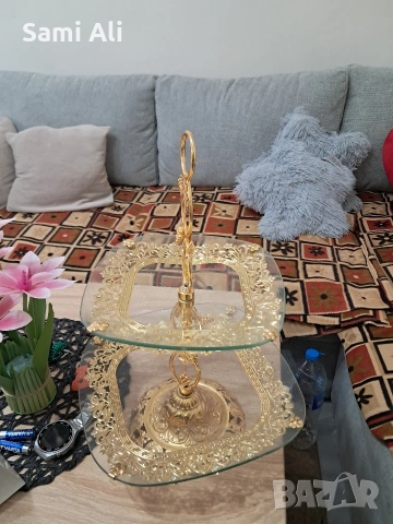 Продавам изключително стилна и елегантна двуетажна фруктиера (сервиз з, снимка 3 - Стайни растения - 53893074