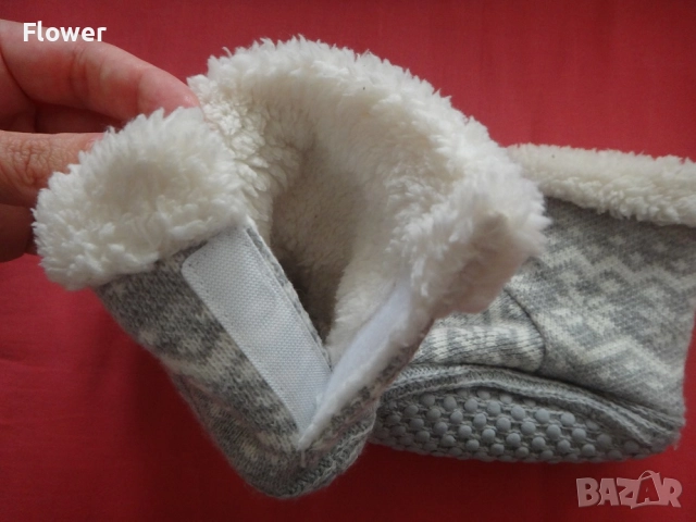 Нови Бебешки/Детски пантофи НМ 18/19 номер сиви, снимка 6 - Детски пантофи - 52954834