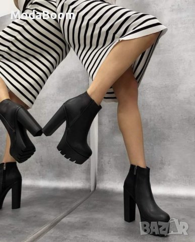 Кожени боти на ток 