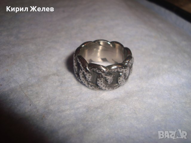 МАСИВНА СТОМАНЕНА ФЕШЪН АРТ ХАЛКА ПРЪСТЕН ОКСИДИРАНА НЕРЪЖДАЕМА БЛАГОРОДНА СТОМАНА 25012, снимка 8 - Пръстени - 37510283