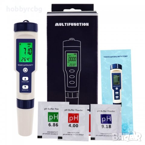 5-в-1 тестер за pH,TDS,EC, соленост, температура, WQM-303, снимка 17 - Други - 36747279