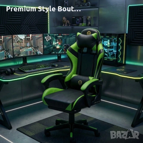 Ергономичен геймърски стол с масаж и поставка за крака – комфорт и стил! , снимка 7 - Столове - 53884614