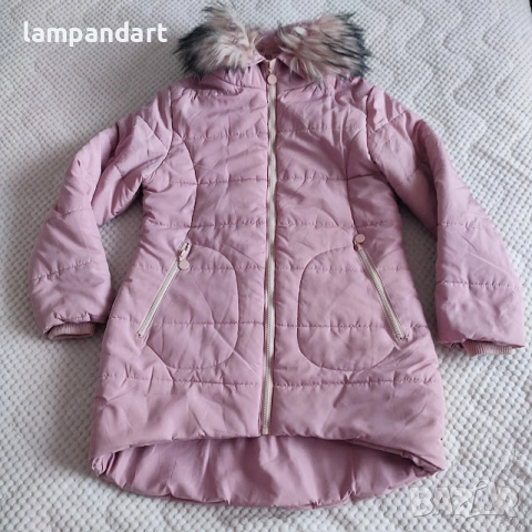 Топло зимно розово яке , снимка 3 - Детски якета и елеци - 52384347