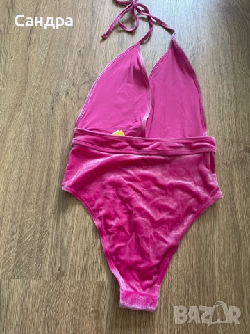 Велурен бански/боди, снимка 2 - Чанти - 54251487