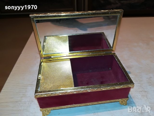 МУЗИКАЛНА КУТИЯ-ЗЛАТО/ПЛЮШ-ВНОС АНГЛИЯ 2205222109, снимка 5 - Антикварни и старинни предмети - 36844008