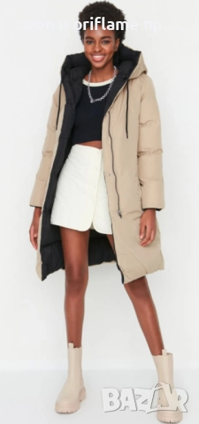 Дамско зимно двулицево яке, размер Л, снимка 7 - Якета - 51997530