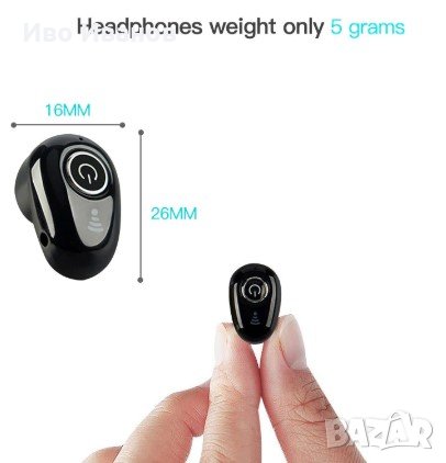Мини Блутут Хендсфри Слушалка, снимка 4 - Слушалки, hands-free - 29636771