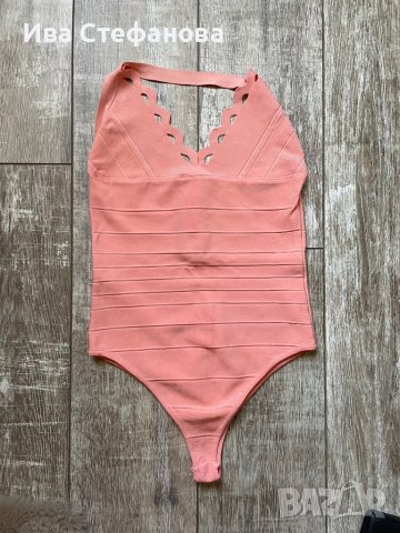 Жестоко ново бандажно боди цвят праскова , снимка 2 - Корсети, бюстиета, топове - 37661119