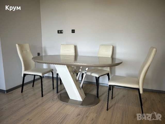 Трапезна маса и 4 стола, снимка 3 - Маси - 51548875