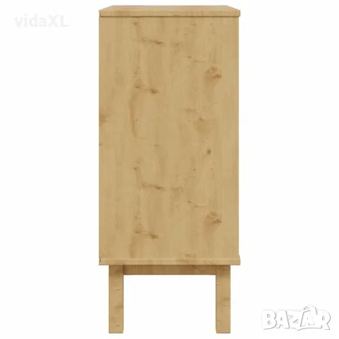 vidaXL Шкаф с чекмеджета OTTA кафяво и сиво 76,5x39,5x90 см бор масив, снимка 7 - Скринове - 56147222