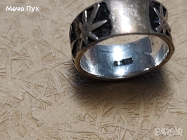 Сребърен пръстен (296), снимка 4 - Пръстени - 52298489