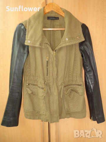 Дамско яке ZARA с ръкави от естествена кожа, размер M , снимка 4 - Якета - 51870934