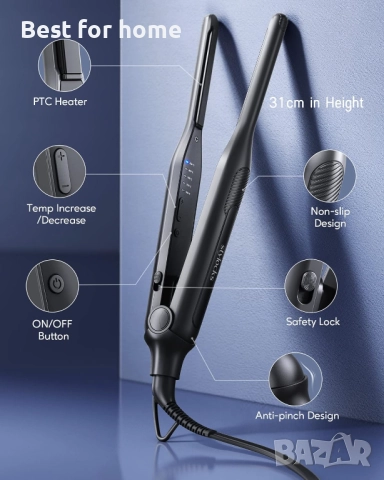  stylocks Мини преса  за къса коса,  5 температурни настройки, снимка 2 - Преси за коса - 51485408