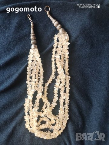  Стара тежка огърлица от естествен планински кристал, на по- вече от 50-60 години, ПЛАНИНСКИ КРИСТАЛ