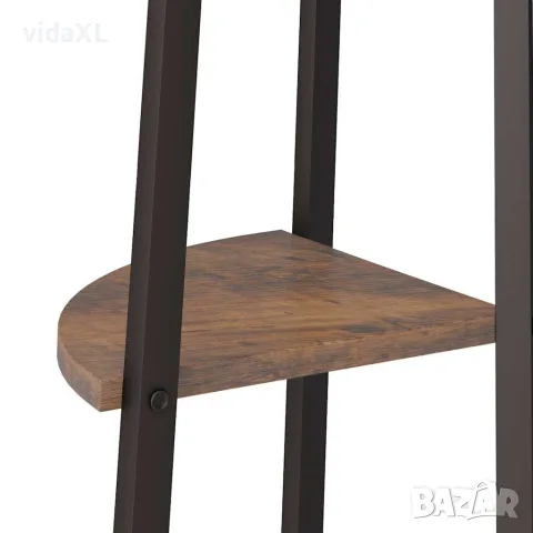 vidaXL Ъглова етажерка с 5 рафта Тъмнокафяво и черно 45,5x31,5x180 см, снимка 7 - Етажерки - 56147063