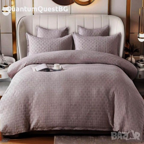 Луксозен комплект с драперия от 100% памук, снимка 5 - Спално бельо - 52819118