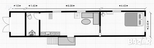 продавам мобилна термоизолирана напълно обзаведена къща, снимка 10 - Къщи - 51124680