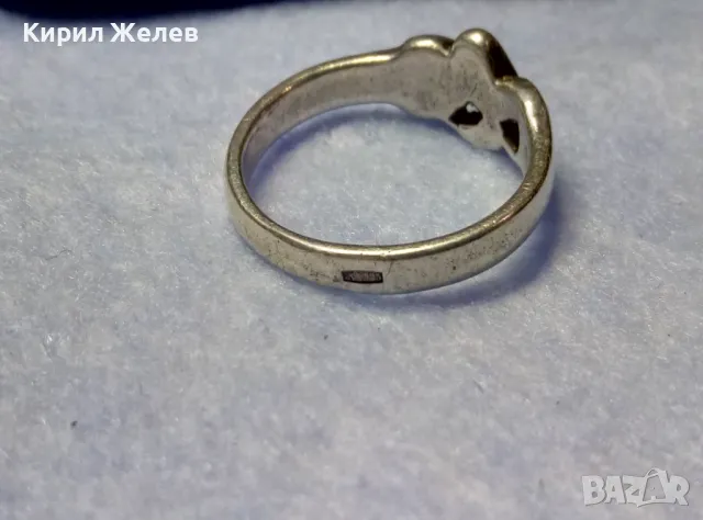 СТАР СССР СРЕБЪРЕН ПРЪСТЕН СРЕБРО 925 с ПЕЧАТ Б925 СЪРП и ЧУК в ПЕТОЛЪЧКА с ГНЕЗДА За КАМЪЧЕТА 50102, снимка 10 - Антикварни и старинни предмети - 50136093