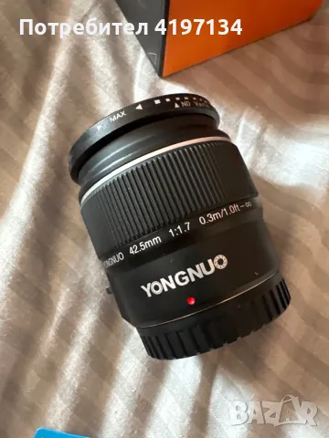 yongnuo 42.5mm f/1.7, снимка 1 - Обективи и филтри - 49386779