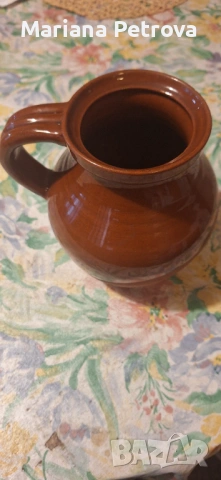 Керамично гърне за боб с дръжка