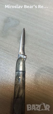  Българско дегустационно  ножче от по - дългите , неръждавейка Велико Търново , снимка 4 - Ножове - 37170486