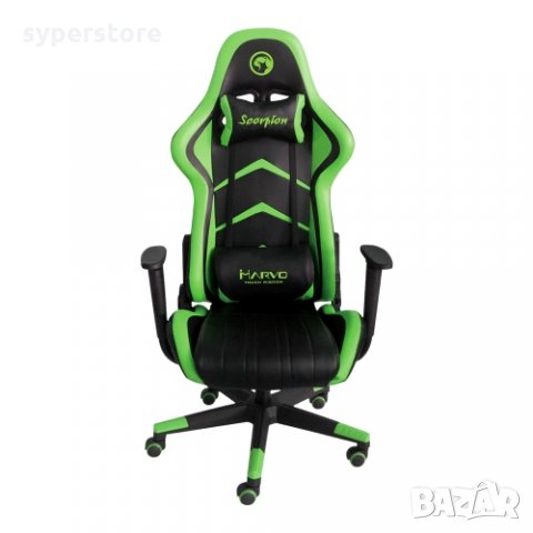 Геймърски стол Marvo CH106 Зелено - Черен ергономичен стол за геймъри