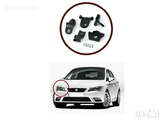 Комплект щипки за захващане на фар Seat Leon 5F MK3, снимка 2 - Части - 50650606
