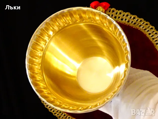  Посребрен бокал,халба,чаша,месинг,800 мл. , снимка 2 - Антикварни и старинни предмети - 48176606