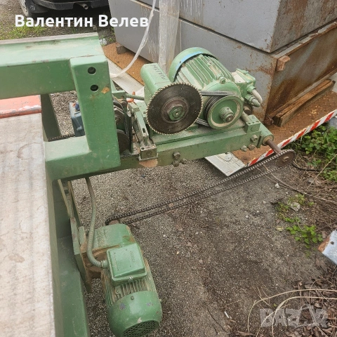 гръцки автоматичен циркуляр с подрезвачи,дължина на ряза 3600мм.ширина на ряза 1200мм., снимка 5 - Други машини и части - 54215501